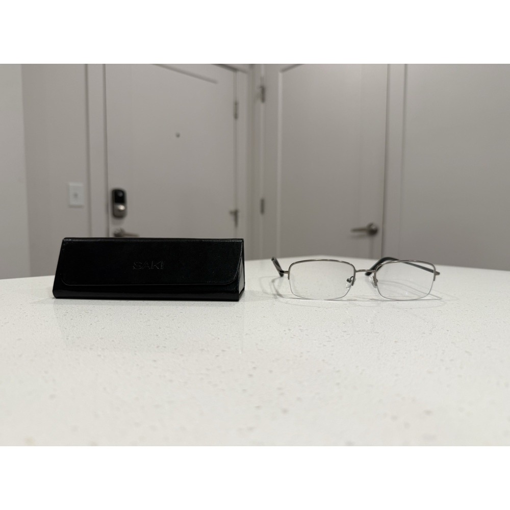 Saki Mod 312 55-18–145 Col Dgun Japan Eyeglasses Frames With Case